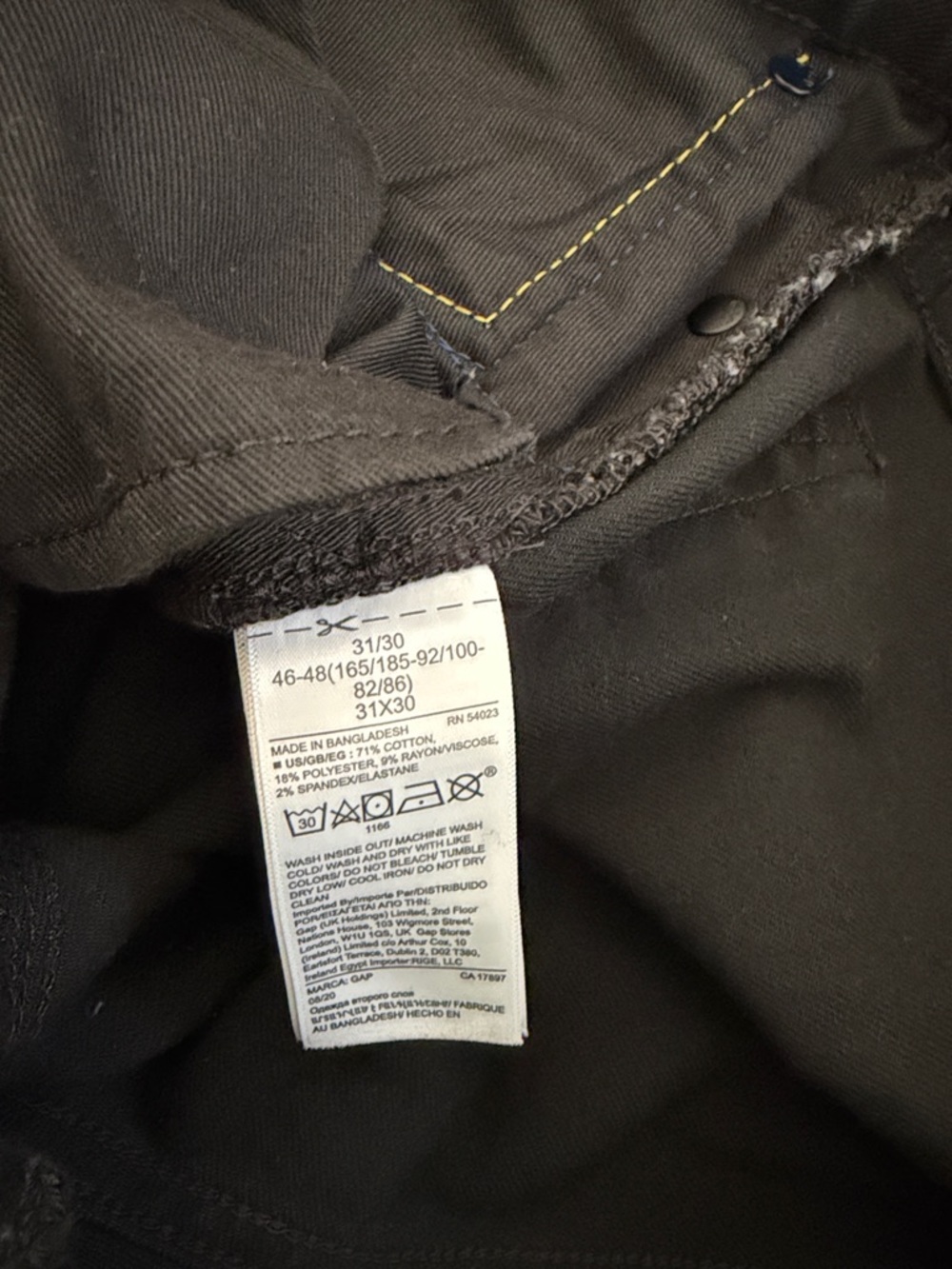 Gap Men’s Slim‎ Fit Black Denim Jeans 31x30 - Picture 4 of 5